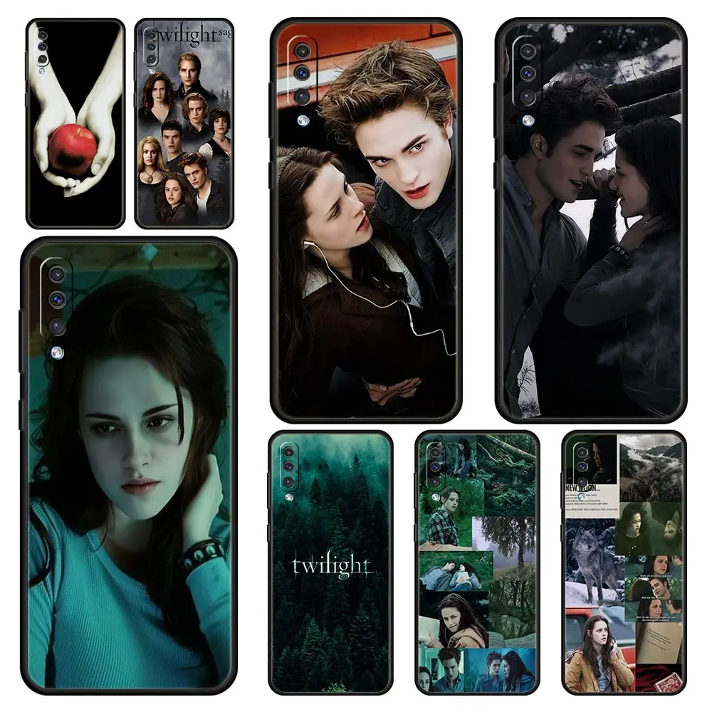 Funda de teléfono para Samsung A24, A12, A14, A32, A50, A70, A20E, A20S, A10S, A22, A30, A40, A34, A54, A42, A52, 5G, A02S, A04s, cubierta suave, Saga Crepúsculo