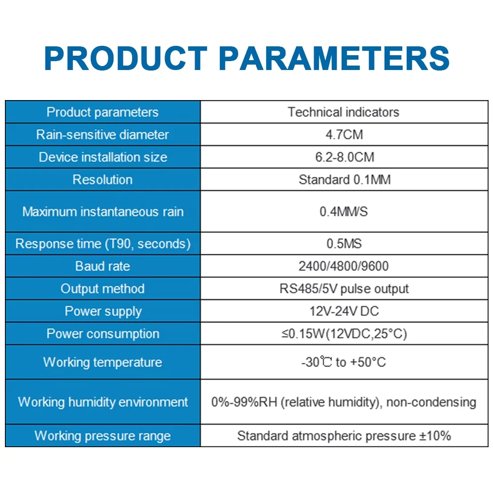 Módulo de Sensor de lluvia infrarrojo, medidor de lluvia óptico de alta precisión, adecuado para transmisores de estaciones meteorológicas forestales agrícolas - imagen 4