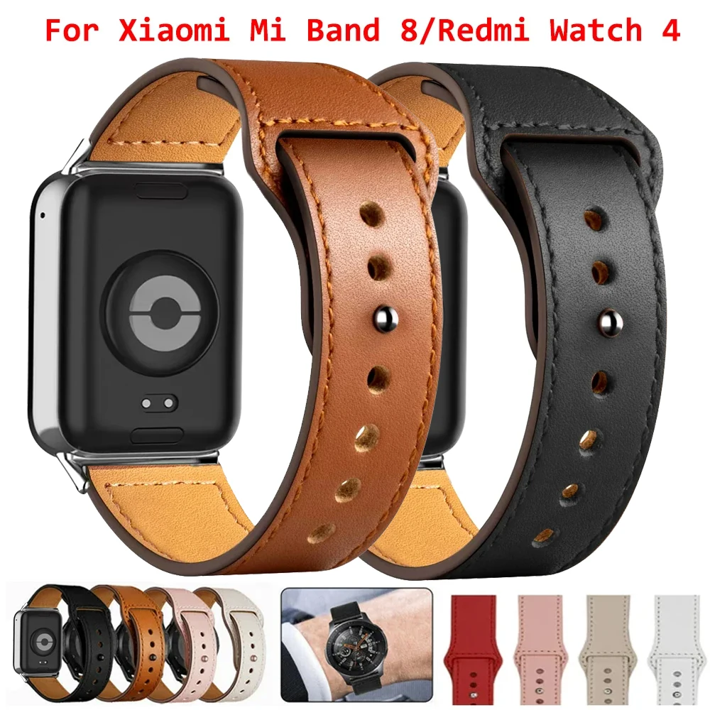 Correa de cuero para Xiaomi Redmi watch 4 mi Band 8 PRO, repuesto de pulsera inteligente MiBand 8Pro redmi whatch 4, correa de reloj