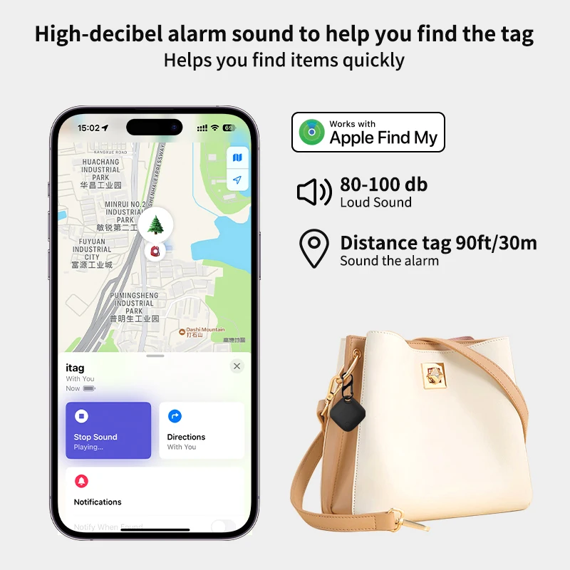 Localizador de seguridad antipérdida, etiqueta inteligente para Apple Find My Bluetooth, rastreador GPS para llaves de equipaje, IOS, MFi, 1/2/ 4 Uds. - imagen 4