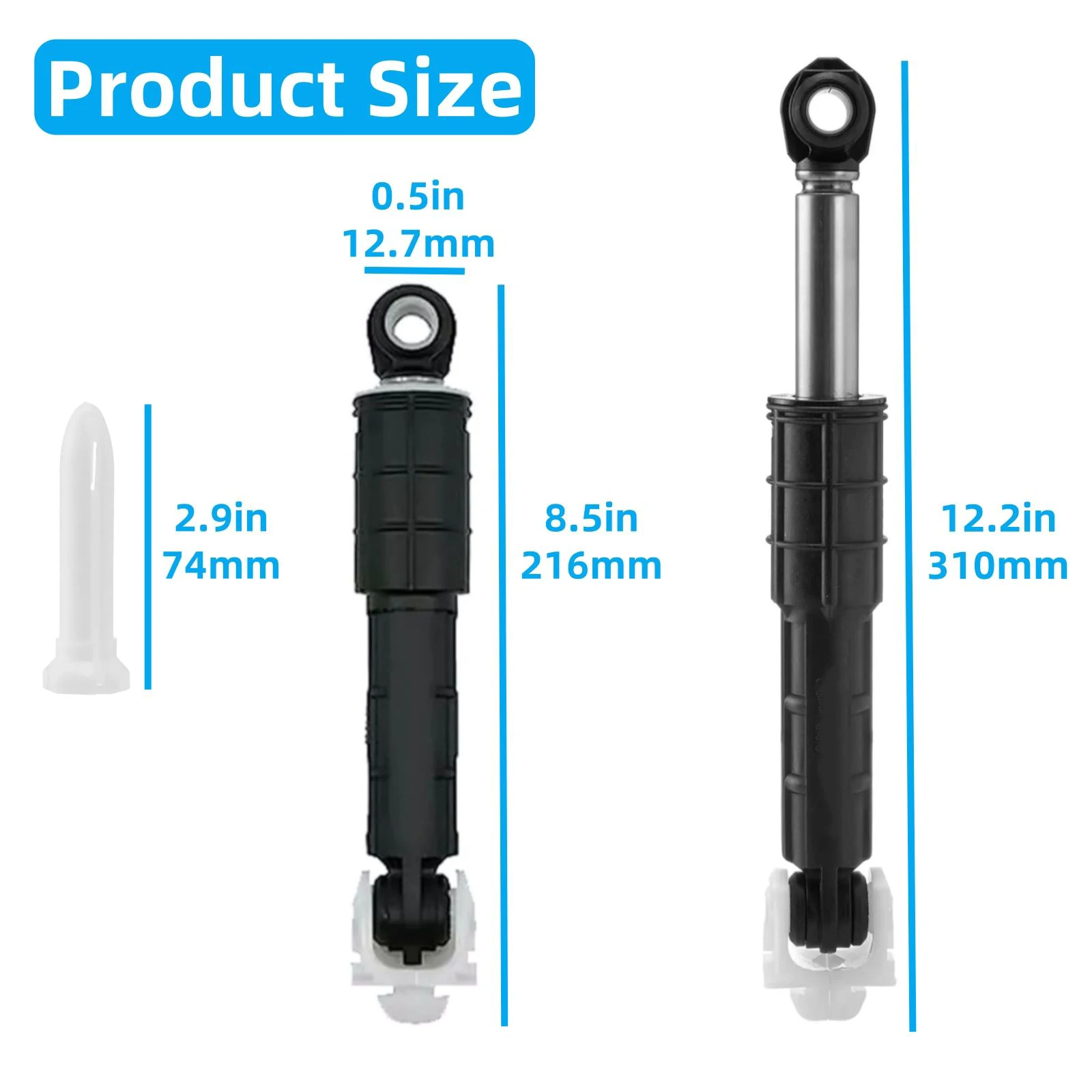 Amortiguadores de arandela con Kit de pasadores de montaje, accesorios de lavadora GE, piezas de repuesto AP5982139, WH01X20826, 4 unids/set - imagen 2