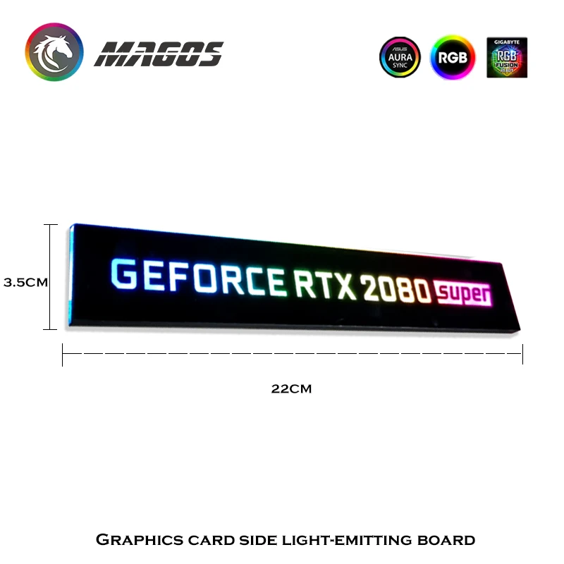Panel lateral GPU RGB, decoración VGA personalizable, cubierta de tarjeta gráfica de vídeo, 5V, 3 pines/12V, 4 pines, AURA, bricolaje, MOD, tablero de iluminación enfriador - imagen 4