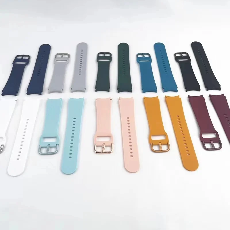 Correa de silicona oficial para Samsung Galaxy Watch 7 6 5 4 FE 44mm 40mm 5 pro 45mm 20mm pulsera sin espacio Galaxy Watch 6-4 classic