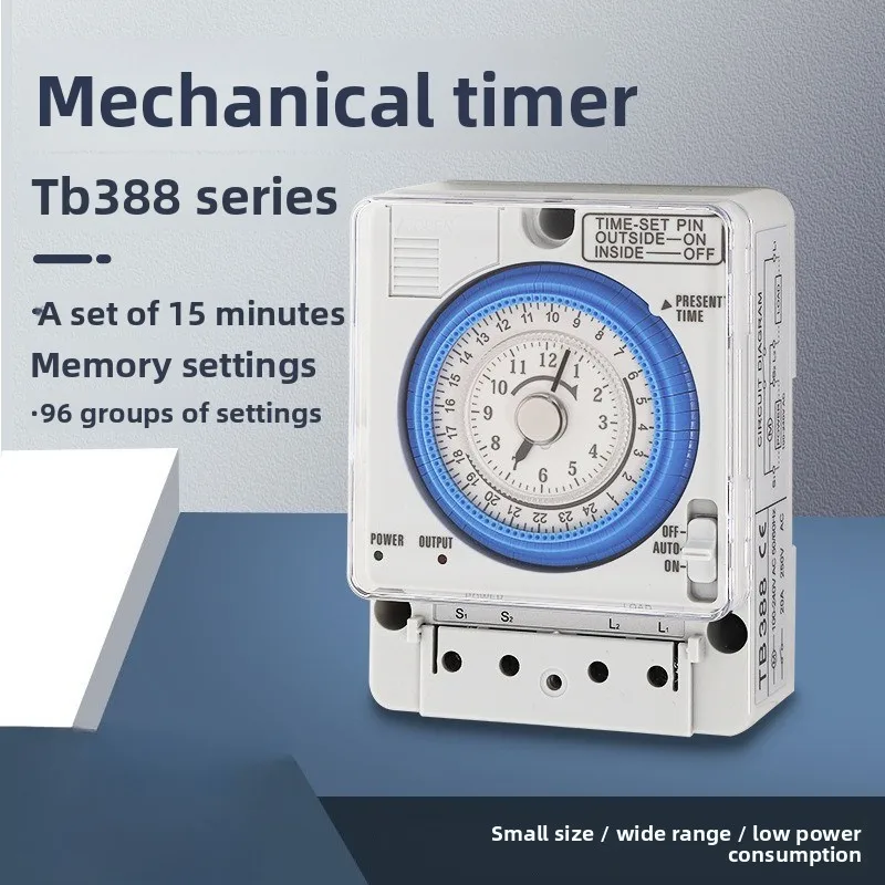 Temporizador analógico mecánico TB35N TB388 con interruptores de batería interruptor de luz relé de Control de tiempo