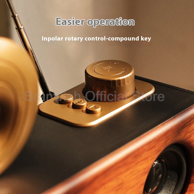 Altavoz Bluetooth de madera, altavoces inalámbricos portátiles para exteriores con Radio FM, tarjeta TF, reproducción USB, caja de sonido 10H para viajes en casa - imagen 4