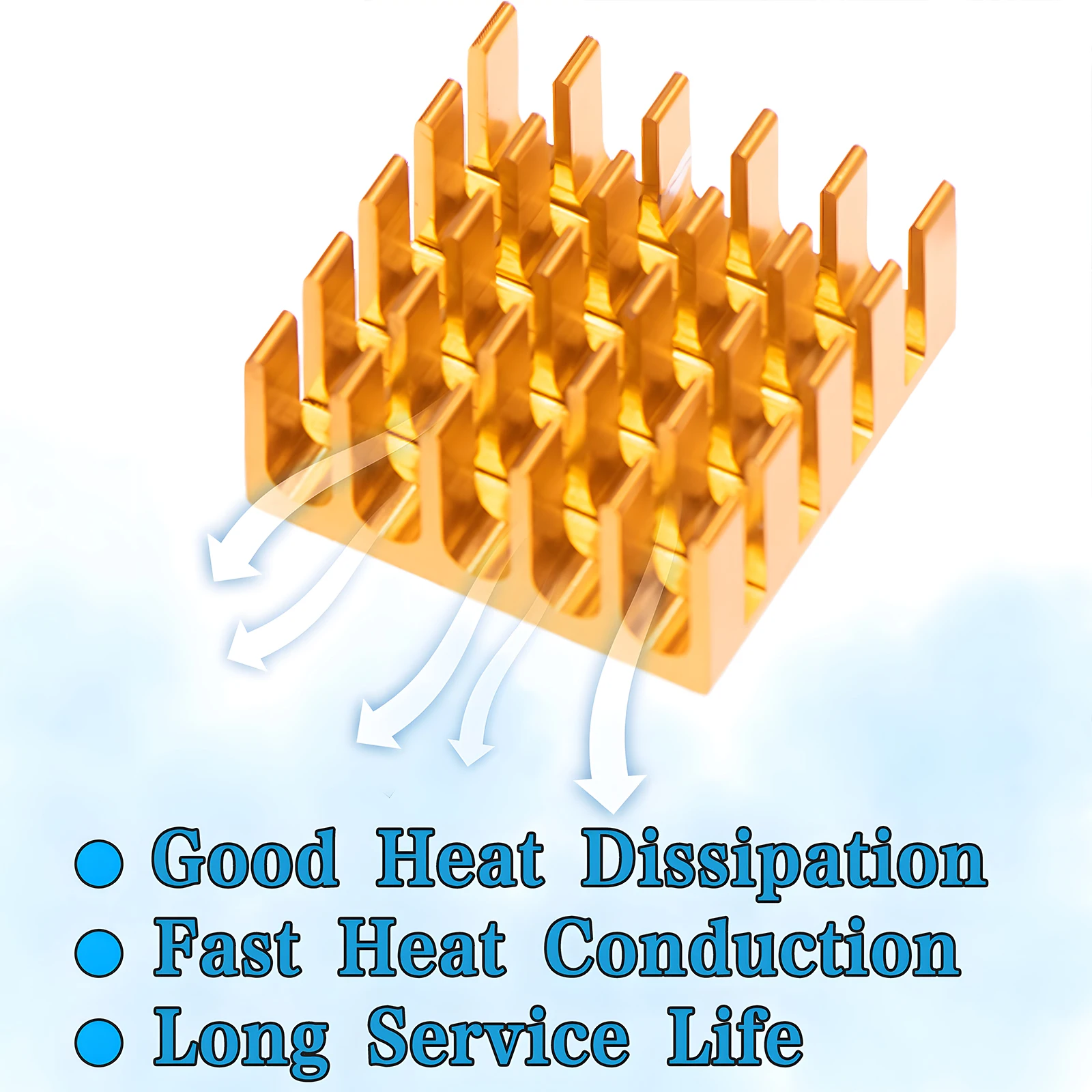 1 Uds radiador de aluminio IC disipador de calor con ranura disipador de calor para Chip electrónico almohadillas frías 22x22x1 0/28x28x6/28x28x20/40x40x11mm - imagen 2