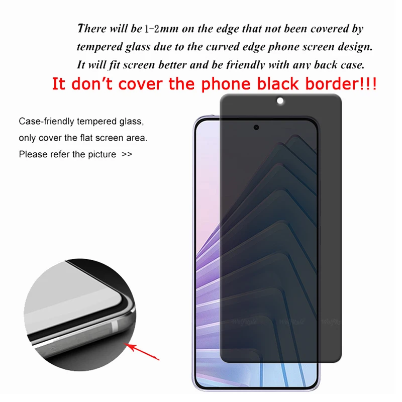 4 Uds para Redmi Note 14 5G vidrio Xiaomi Redmi Note 14 5G vidrio templado 9H privacidad Anti-espía Protector de pantalla Redmi Note 14 Note14 - imagen 3