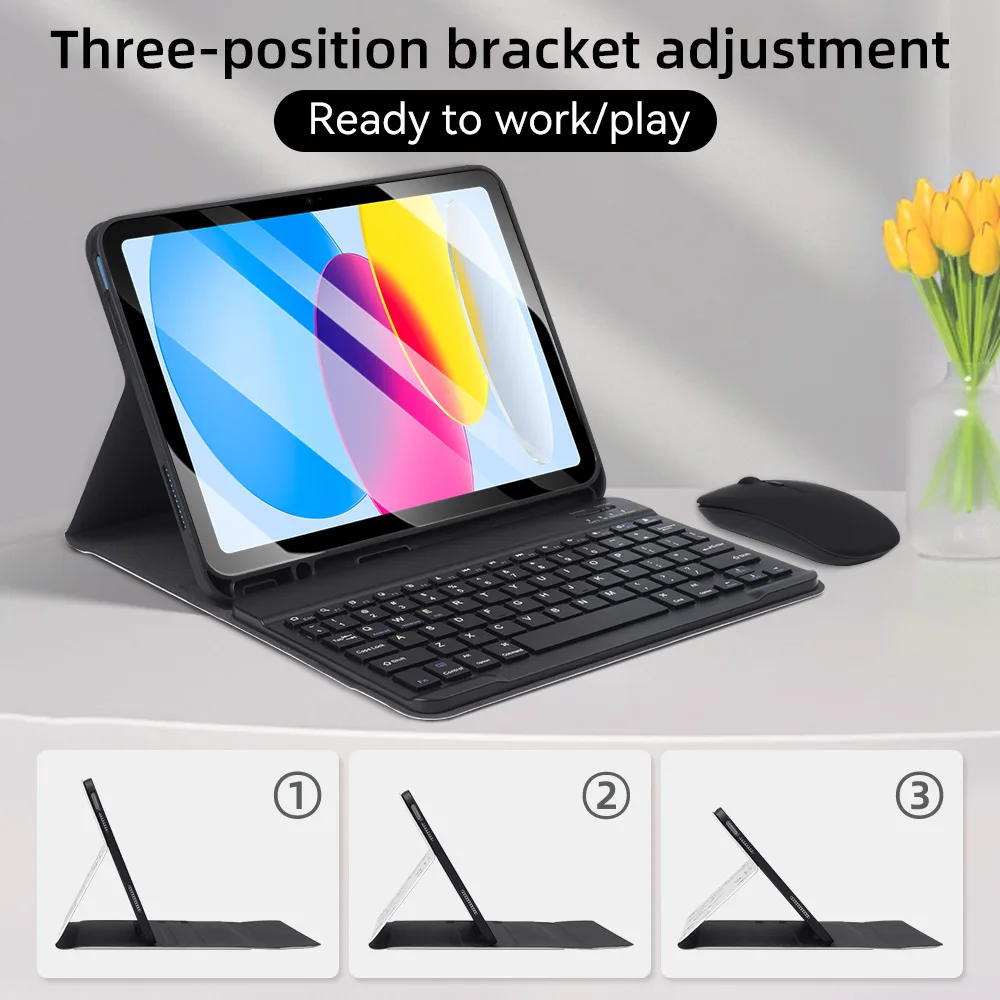 Funda para teclado de tableta para iPad Pro 11 Air 11 13 M2 M3 Air 4 5 10,9 10th 11th A16 7/8/ 9th 10,2 Pro 12,9 11 13 M5 protectora - imagen 4