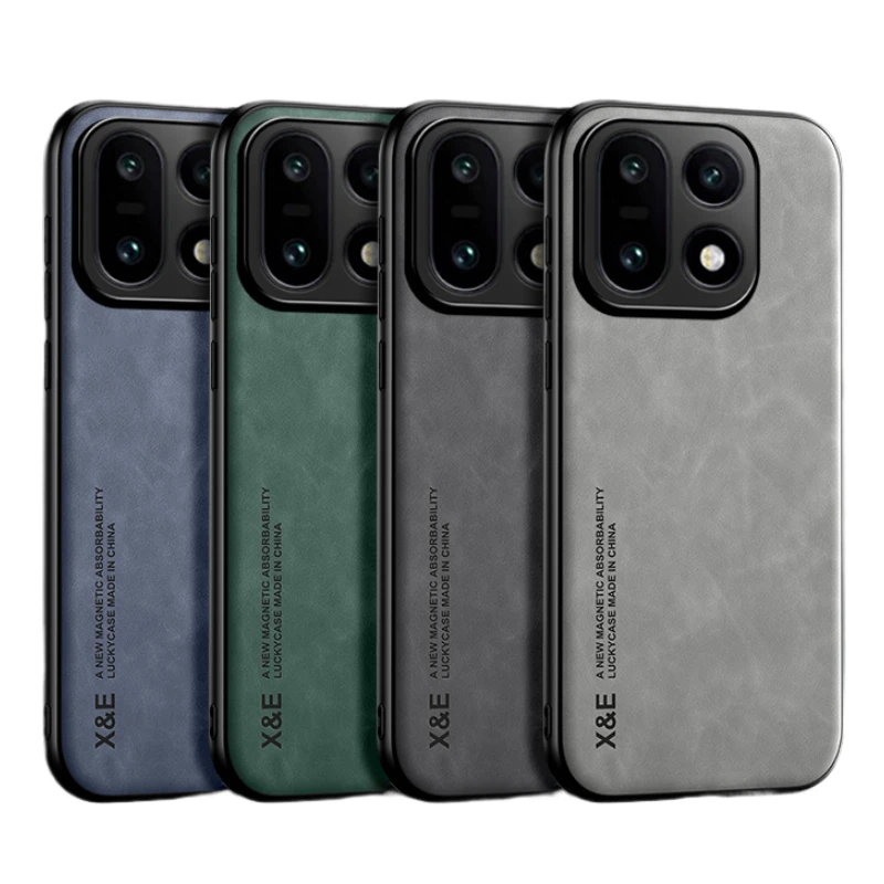 Funda de cuero de lujo para Oneplus 15 13T 13R 13 12 11R 11, funda trasera para teléfono, fundas protectoras magnéticas a prueba de golpes Magsafe - imagen 2