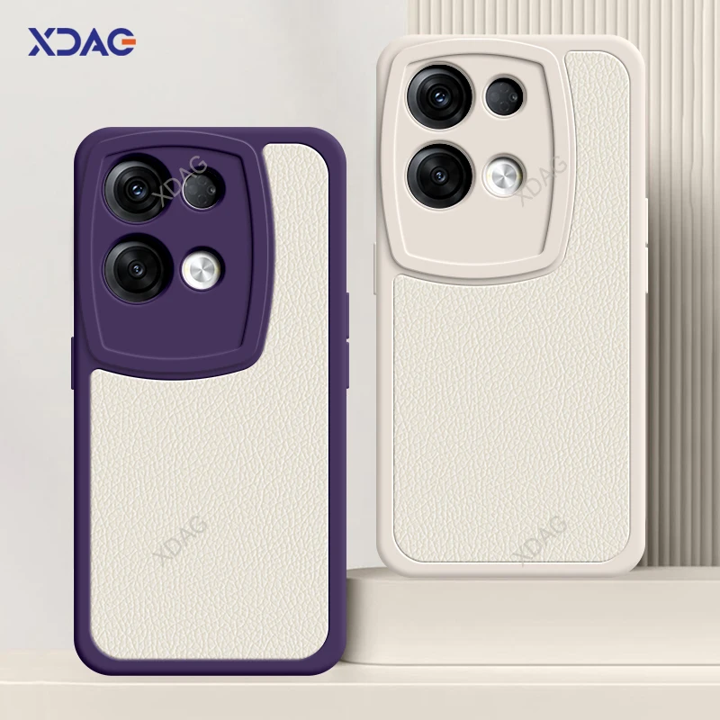 Funda de teléfono suave Original de lujo para OPPO Reno8 Reno 8 Pro 8Pro Plus Pro + 8Pro + Lite 8Z 8T 5G Funda cuadrada de piel de cordero de cuero - imagen 2