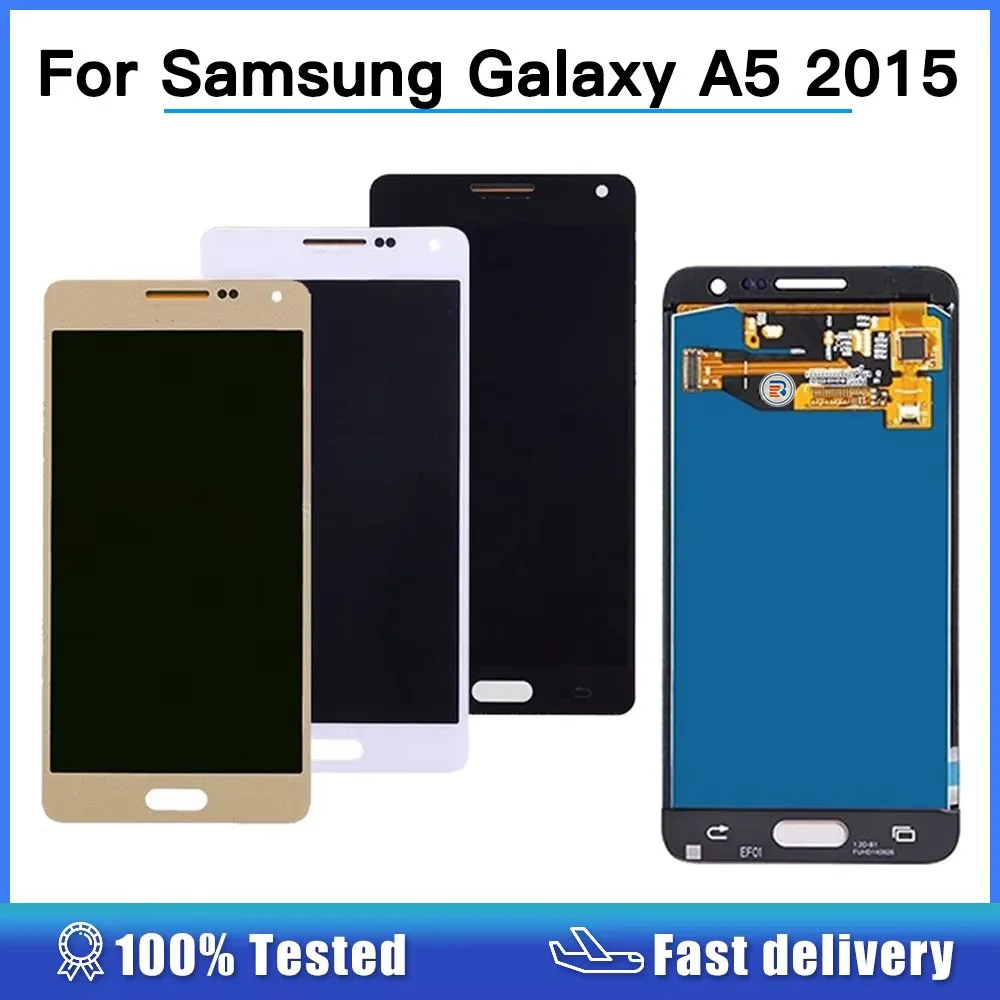 Pantalla táctil AMOLED para SAMSUNG Galaxy A5 2015, A5, SM-A500, A500F, A500FU, A500M, A500Y, A500FQ