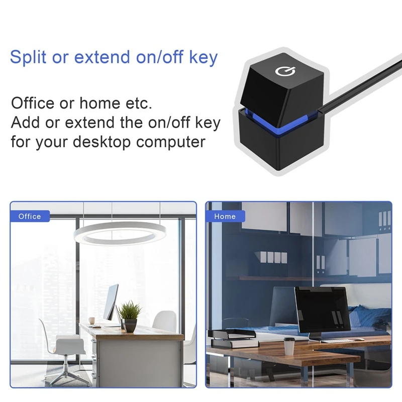 Se muestra un teclado dividido con un monitor de computadora y un escritorio