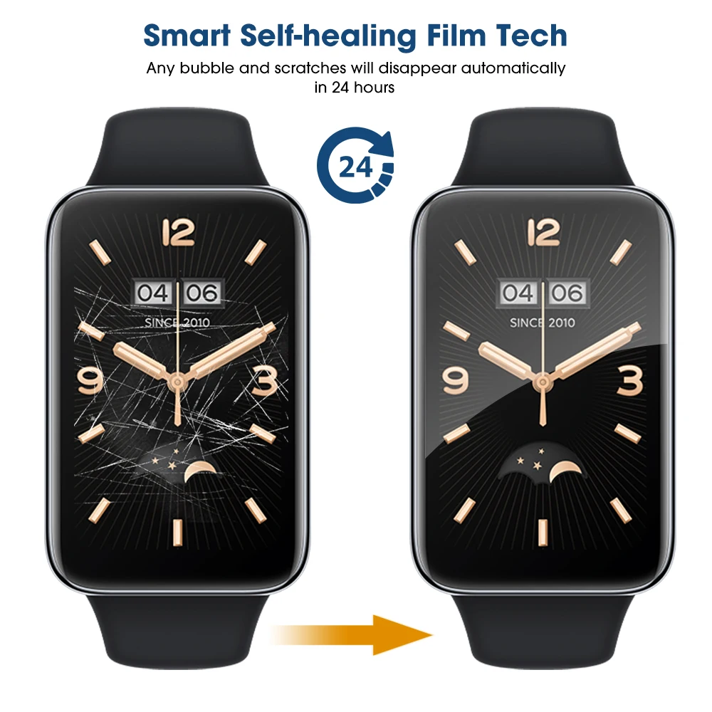 Película de hidrogel suave para Xiaomi Mi Band 7 Pro, Protector de pantalla de cubierta completa para Xiaomi Mi Band 7 Pro, no vidrio, 5 uds. - imagen 5