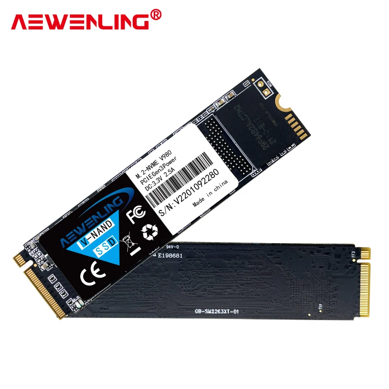 AEWENLING-disco duro interno para ordenador portátil o de escritorio, unidad de estado sólido M.2 SSD M2 256gb PCIe NVME 128GB 512GB 1TB, HDD, MSI Asro64 - imagen 2