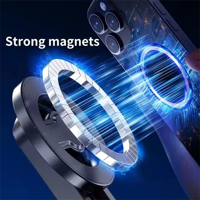 Mini pequeño trípode con ventosa magnética Bluetooth, palo de Selfie seguro, soporte para IPhone, Android, monopié telescópico de viaje Magsafe - imagen 2