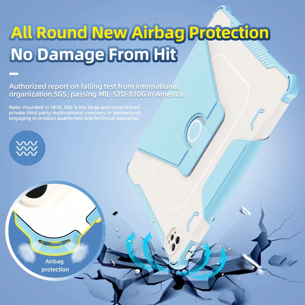 Para IPad 11. a generación Air 11 13 M3 M2 AIR4 AIR 5 10,9 10TH Air7 6 5TH 9,7 5th 6th 8 9 10,2 PRO 12,9 2021 funda armadura de goma híbrida - imagen 3