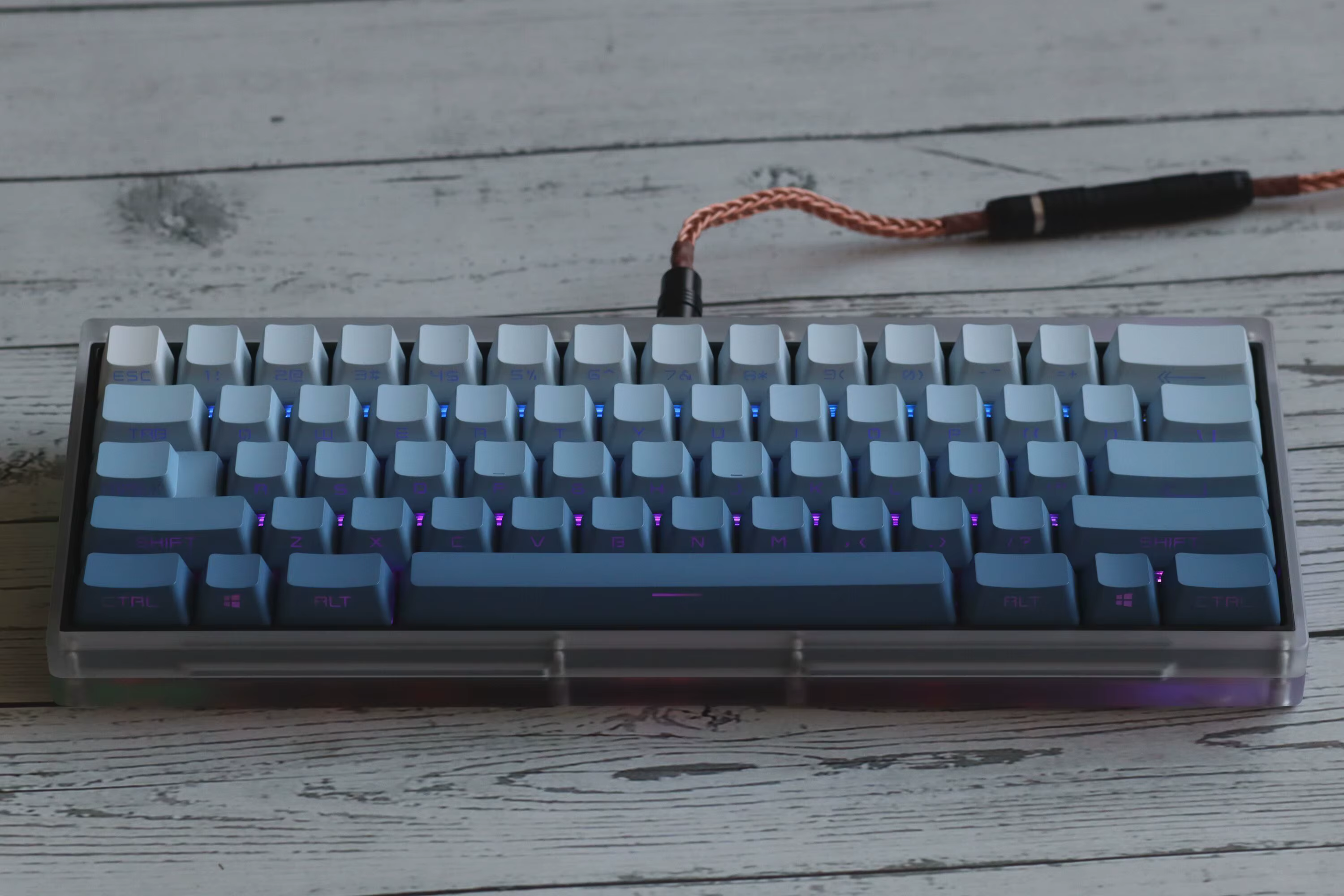 Teclas PBT Azul Gradiente Retroiluminadas – Perfil OEM - imagen 3