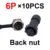 Back nut 6P 10PCS
