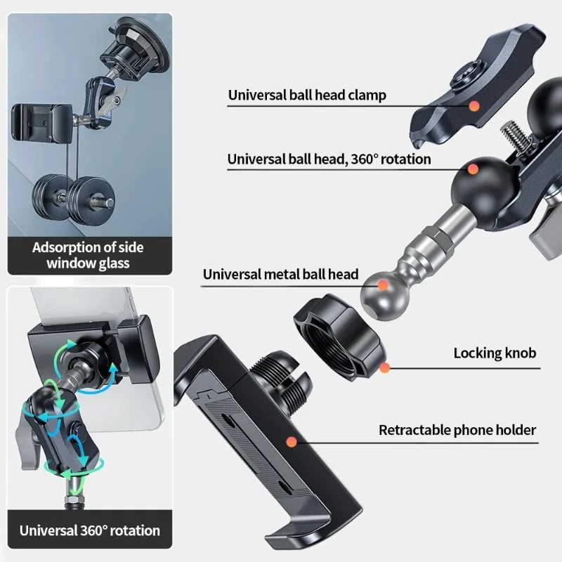 Soporte para teléfono de coche [succión más fuerte] soporte para teléfono móvil para tablero de ventilación de parabrisas escritorio, soporte para cuna de camión para iPhone Android - imagen 3