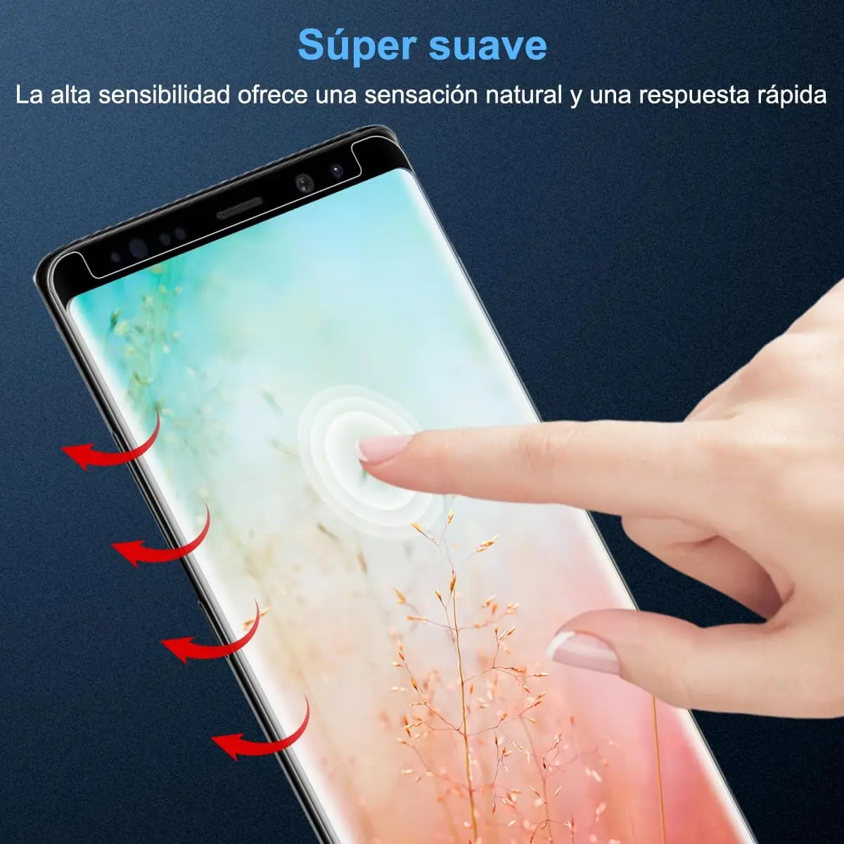 2/4 Uds 3D curvado cuatro lados pegamento vidrio templado para Samsung Galaxy Note 8/Note 9 HD Protector de pantalla - imagen 3