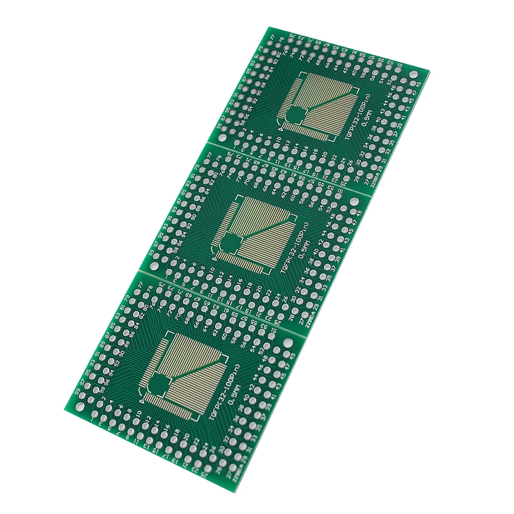 10 Uds FOFP TOFP 32 44 64 80 100 Placa adaptadora LQFP 38mm × 46mm Placa de transferencia DIP Pin adaptador de paso de placa - imagen 5