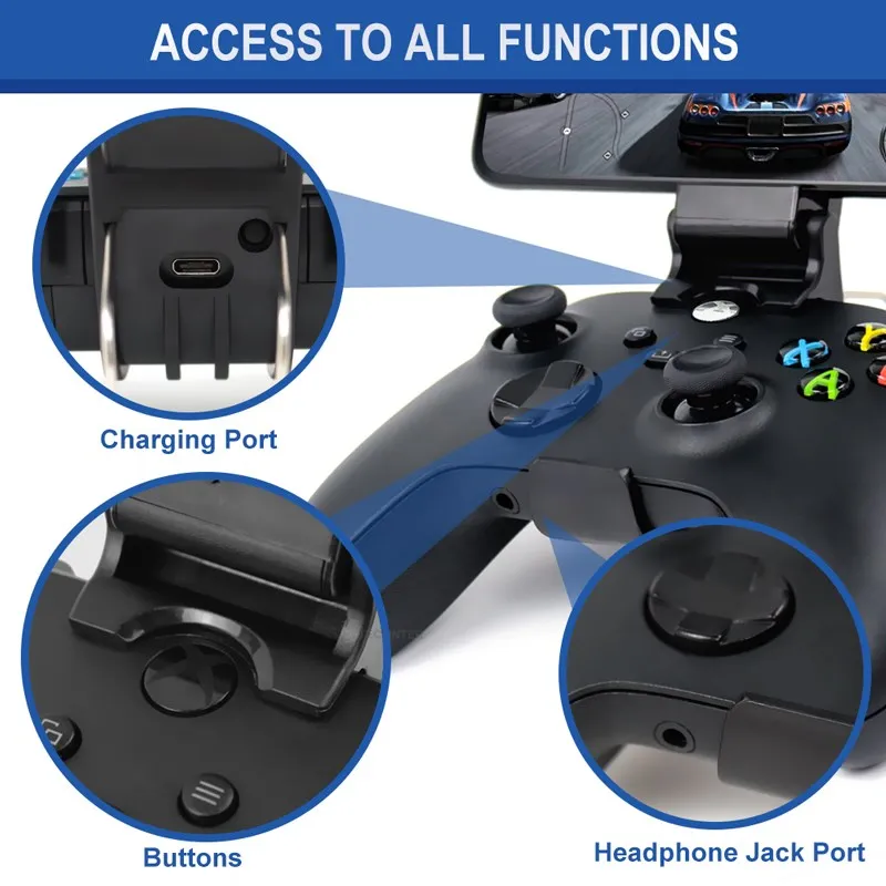 Clip para teléfono móvil Compatible con Xbox Series S X, soporte de montaje para controlador, soporte de mango para accesorios Xbox Series S/X - imagen 3