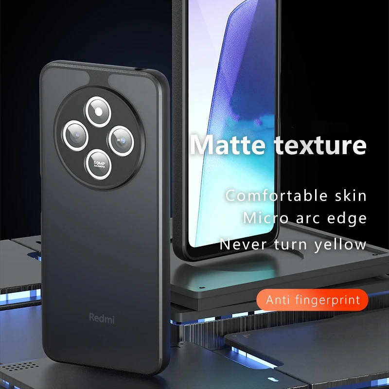 Para Redmi A4 funda Xiaomi Redmi A4 Capas armadura a prueba de golpes teléfono parachoques trasero transparente mate esmerilado Fundas Redmi A4 A 4 - imagen 3