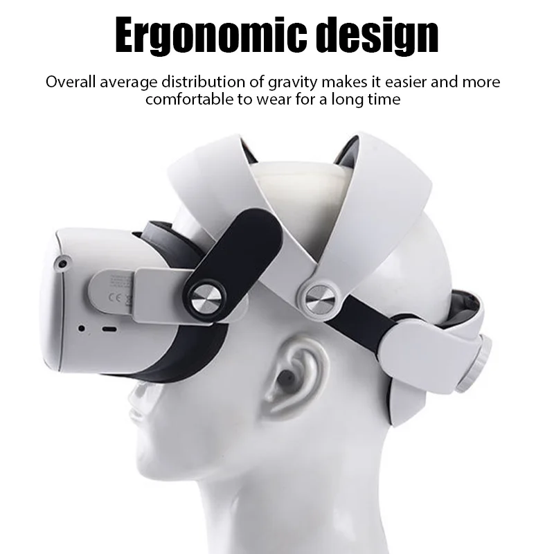 Correa para la cabeza ajustable para gafas Oculus Quest 2 VR, accesorios para la cabeza ajustables, cómodos y reemplazables
