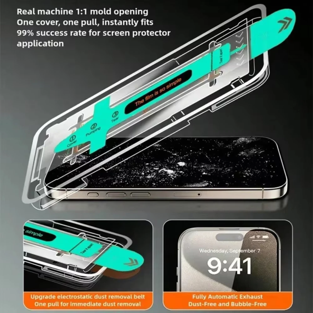 Protector de pantalla de privacidad mate para iPhone 17 Pro 16 13 Pro Max 11 15 14 Plus 16e 12 XR X Xs Air, vidrio templado antiespía, 1-3 uds. - imagen 5