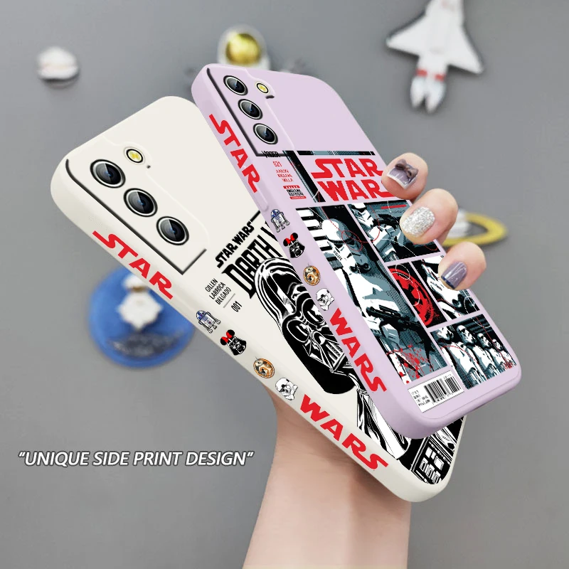 Funda de teléfono de ciencia ficción s-tar Wars para Samsung Galaxy S22, S21, S20 Pro, FE, S10, Note 20, 10 Plus, Ultra líquida, cubierta de cuerda izquierda - imagen 4