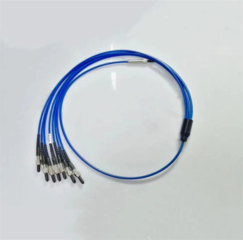 1*7 SMA905 núcleo de fibra bifurcada 200um NA=0,22 puente tipo Y UV-VIS, longitud del paquete = 500 mm. UV: 180 nm-1200 nm