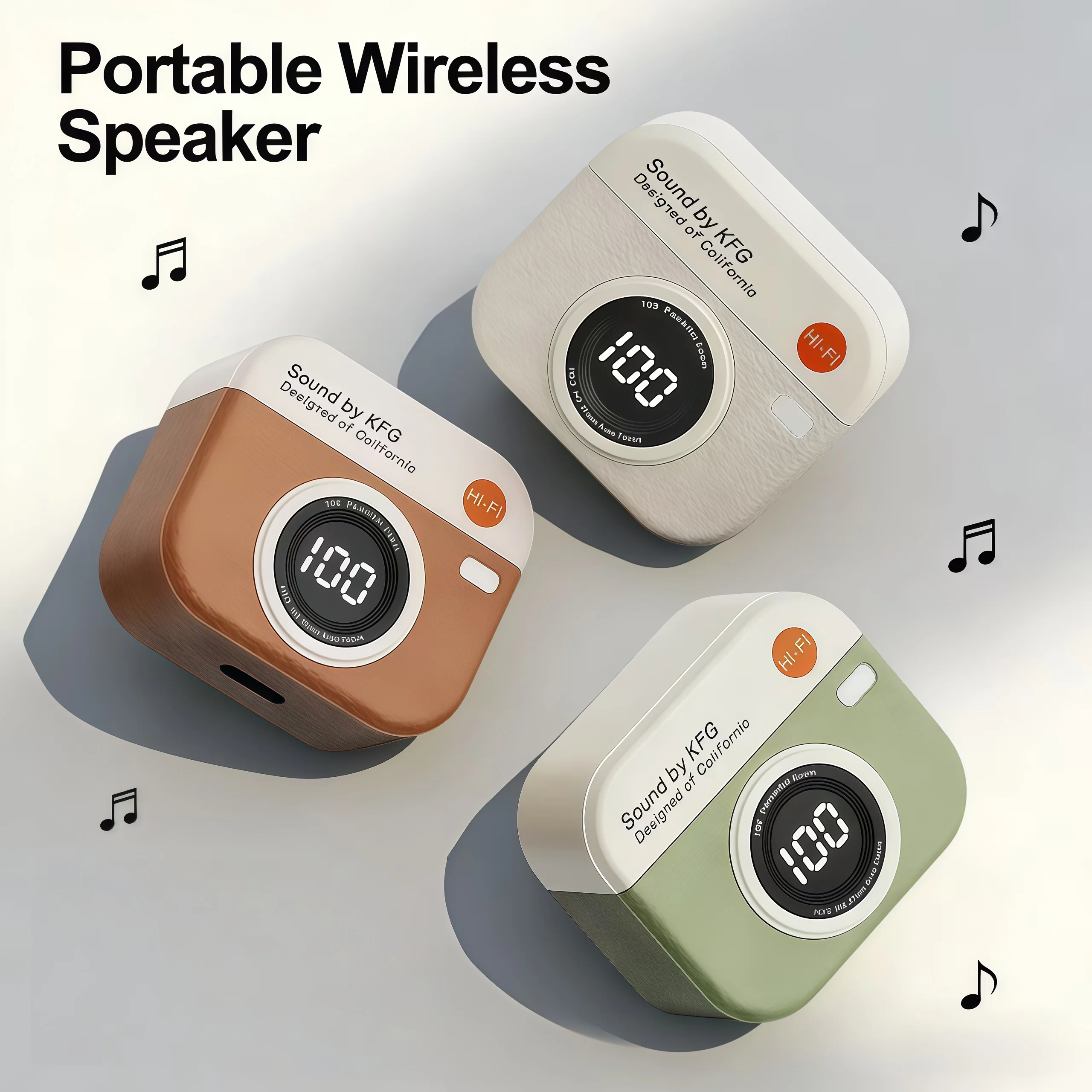 Q86Auriculares inalámbricos Bluetooth cámara retro pantalla de nivel de batería creativa auriculares de música batería de larga duración