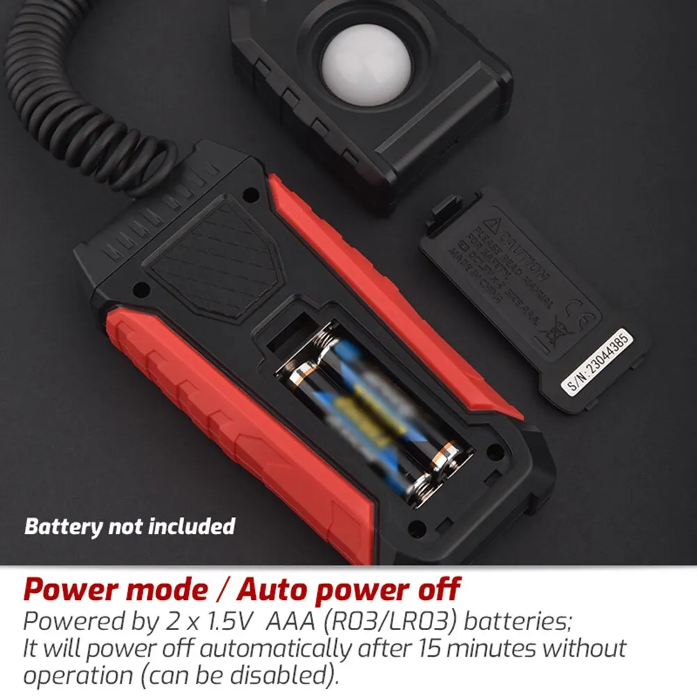 TASI TA630 Luxómetro Medidor de Lux Profesional Medidor de Luz Portátil Luxómetro de Alta Precisión 0.1- 200000 Fotomete del iluminómetro LUX - imagen 5