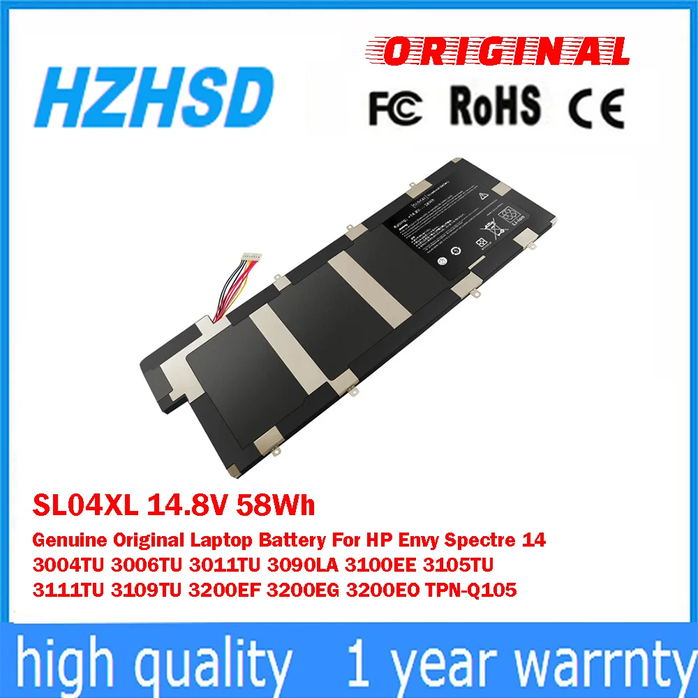 SL04XL 14,8 V 58Wh batería Original y genuina para ordenador portátil HP Envy Spectre 14 3004TU 3006TU 3011TU 3090LA 3100EE 3105TU 3111TU 3109TU