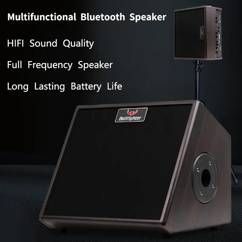 Altavoz amplificador de guitarra acústica de alta potencia de 8 pulgadas 30W recargable Bluetooth 8Ω Audio exterior Roadshow altavoz de alta fidelidad - imagen 4