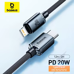Cable Baseus USB-C PD 20W Compatible con iPhone 14 13 12 Pro – Carga Rápida