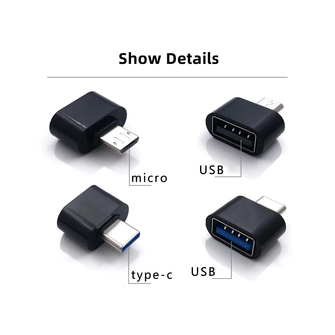Adaptador Universal Micro USB tipo C a USB 2,0, conector OTG para teléfono, tableta, PC, convertidor, 1/2/5 piezas - imagen 5