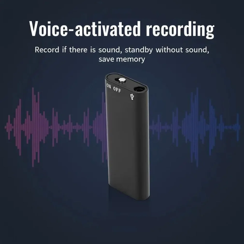 Ultra-Thin 8GB/16GB/32GB/64GB Mini Voice Recorder Digtal Professional Dictaphone Recorder HD Noise Reduce Recording MP3 Player - imagen 5