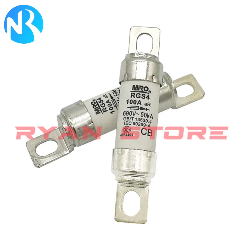 1 Uds 100% nuevo fusible RGS4 10A 16A 20A 25A 32A 35A 40A 50A 55A 63A 75A 80A 100A 110A aR 660GH 690V - imagen 2