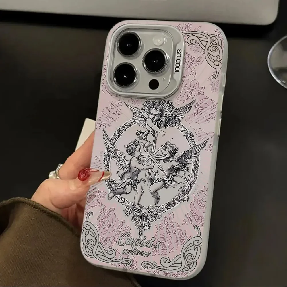 Funda de teléfono de lujo de Cupido Retro de la Edad Media para Huawei P30, P40, Mate 30, 40 Pro, Nova 7, Honor 50, lente, borde creativo, cubierta Mate - imagen 4