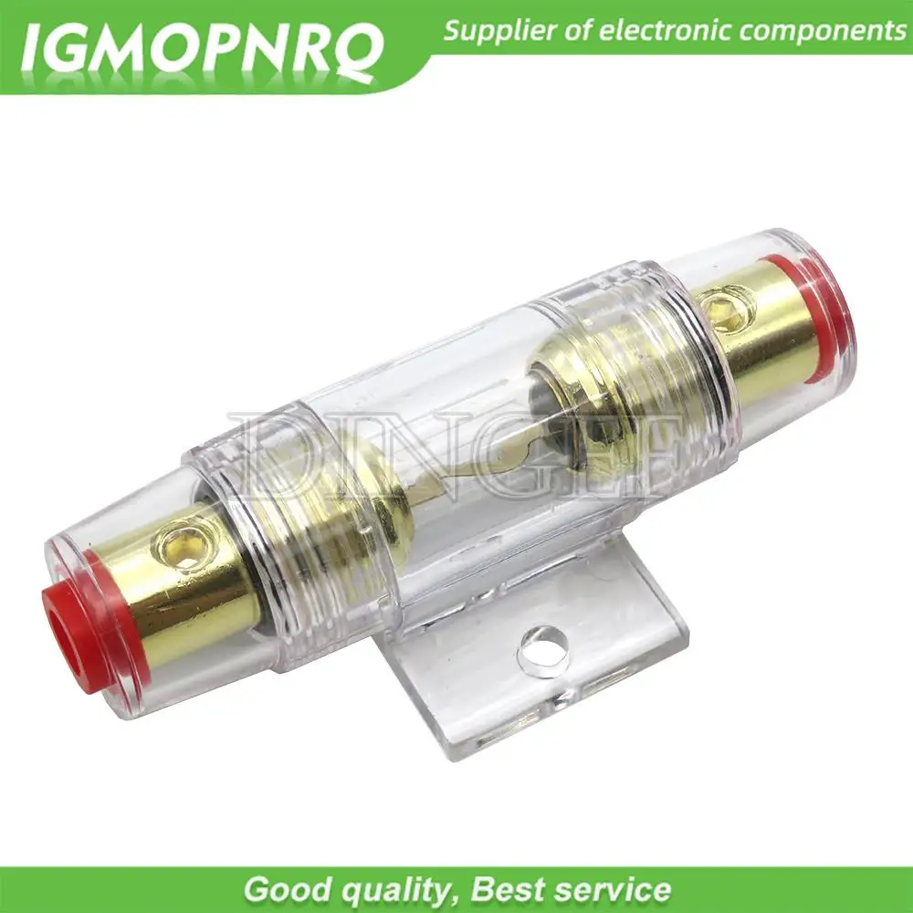 1 Juego de fusibles 30A 40A 50A 60A 70A 80A 100A AGU 10*38MM con soporte para fusibles de reajuste de Audio para coche disyuntor de Audio estéreo para coche - imagen 2