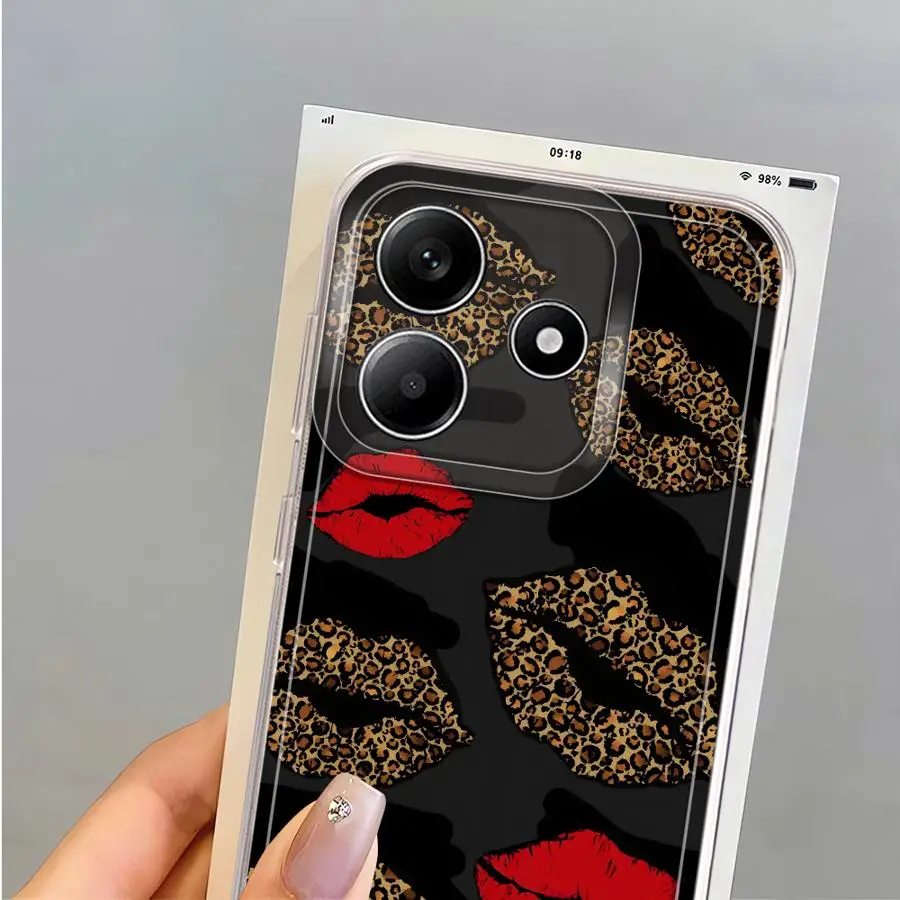 Funda transparente Lip Art para Xiaomi Redmi Note 11 14 13 12 Pro Plus 10Lite 10Pro 9 10S 8 11S 12S - imagen 3