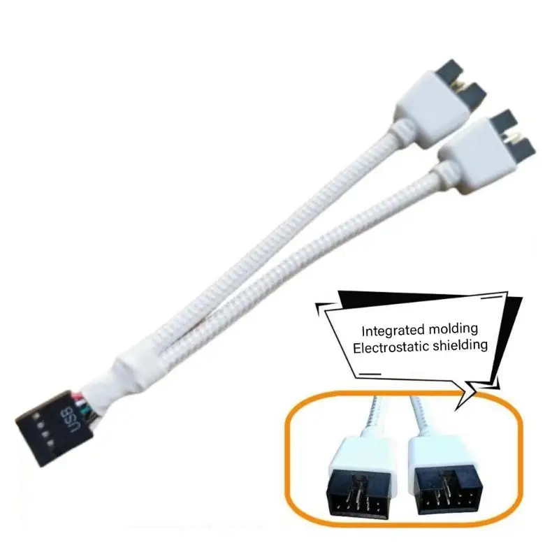 Y1UB USB2.0 cable divisor doble puerto 9pin garantiza transmisión datos estable