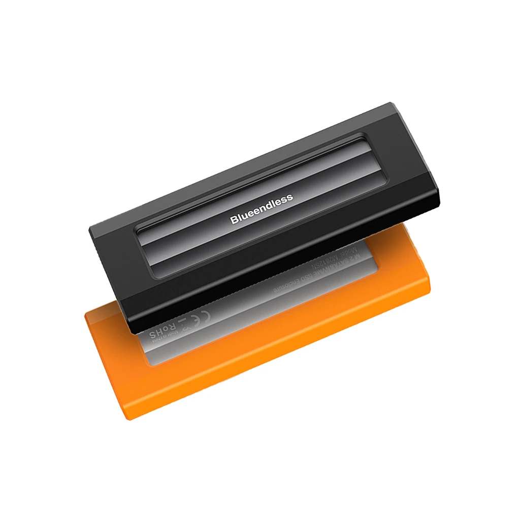 Caja USB tipo C SSD USB3.1, caja de disco duro externo de 10Gbps para M.2 NGFF NVME SATA B & M Key/M Key 2230 2242 2260 2280 SSD - imagen 2