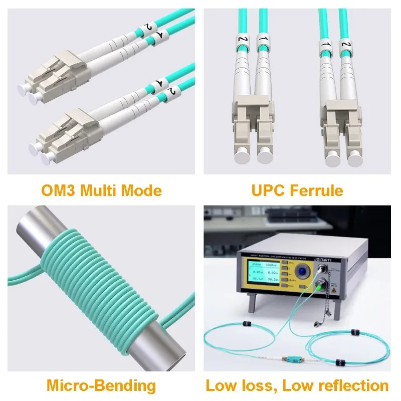 Vandesail-Cable de fibra LC OM3 para exteriores, Cable de parche de Internet de 50m, multimodo dúplex, chaqueta LSZH, 150m, 125m, 1 pieza - imagen 5