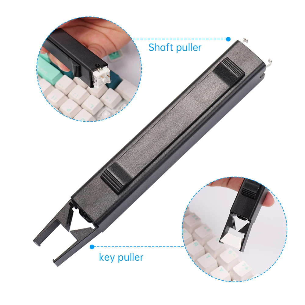 Extractor de teclas 2 en 1, ajustador de teclas, removedor de interruptor portátil para fijar teclado mecánico, herramienta de limpieza DIY