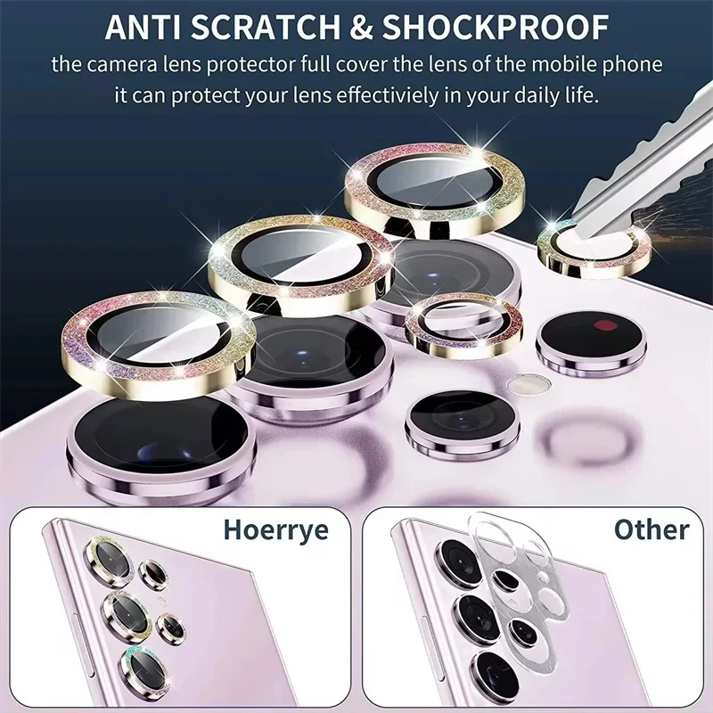 Protector de lente de cámara para Samsung Galaxy S24 25Ultra Glitter protectores de lente de vidrio para Samsung Galaxy S24 Plus accesorios de teléfono - imagen 3