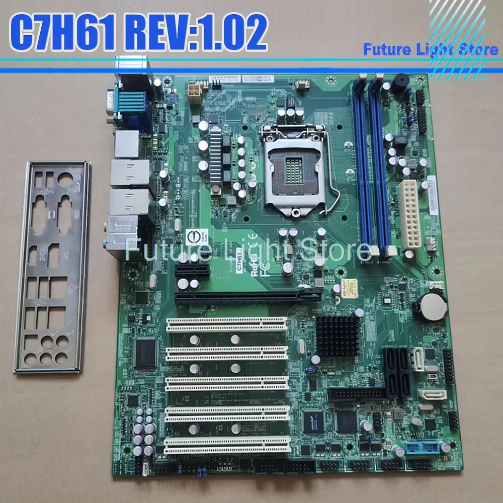 C7H61 REV: 1,02 Placa base de equipo de estación de trabajo para Supermicro LGA1155 con puerto de red dual de 5 PCI - imagen 2