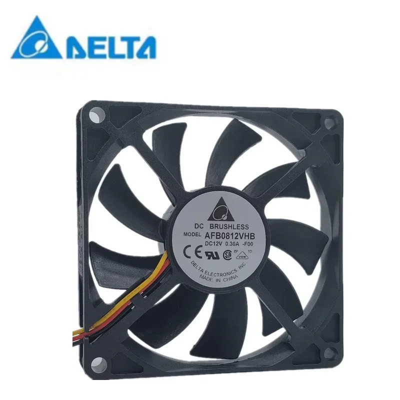 Para delta AFB0812VHB DC12V 0.30a 8015 8cm 80*80*15mm chasis CPU ventilador de refrigeración con control de temperatura