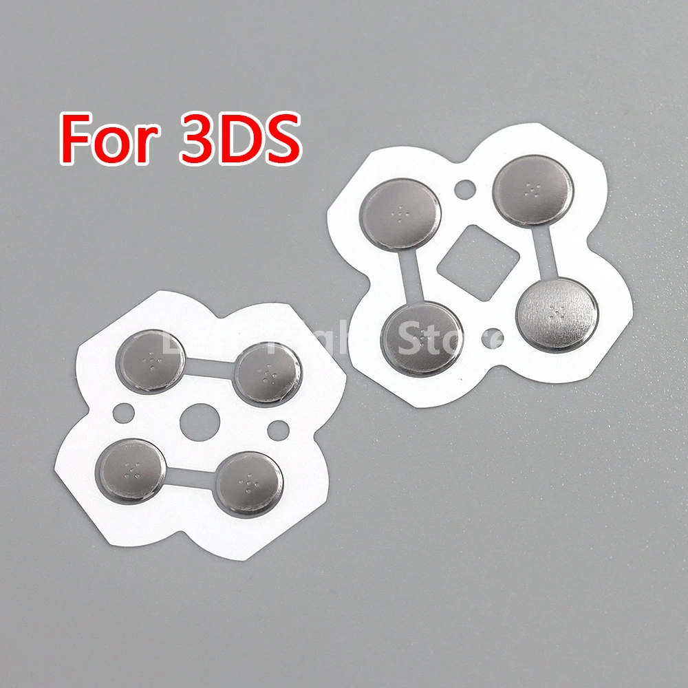 Tira conductora de botón ABXY con llave cruzada, 50 Uds., para Nintendo 3DS, película conductora de Metal, juego de almohadilla D, botón ABXY para 3DS - imagen 2